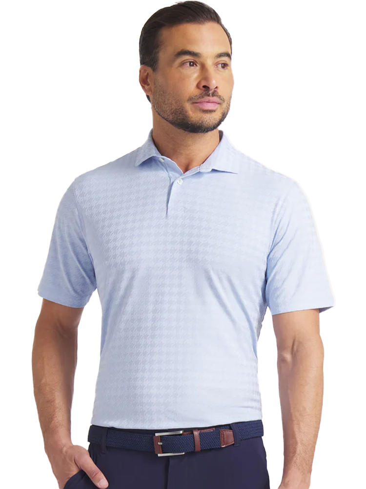 Puma MATTR Houndstooth Golf Polo - Haute Tropic
