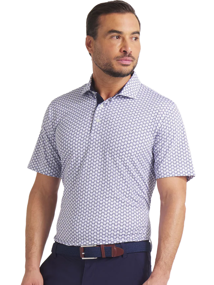 Puma MATTR Lotus Golf Polo - White Glow/Deep Navy