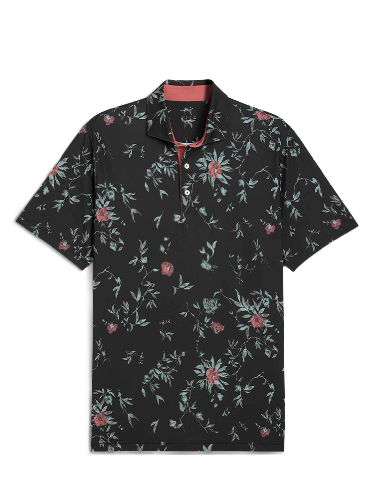 Puma MATTR Water Floral Golf Polo - Puma Black