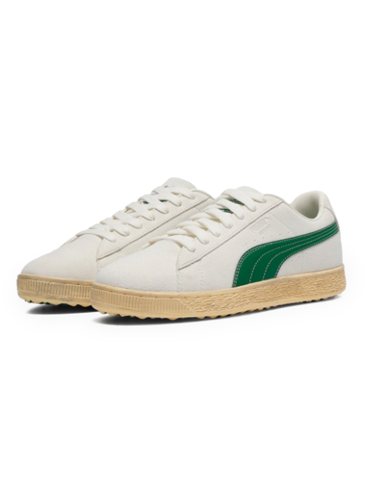 Puma Suede G 30904 Golf Shoes - Warm White/Luso Green