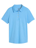 Puma Womens MATTR Animal Deboss Golf Polo - Team Light Blue
