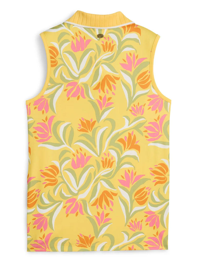 Puma Womens x Dani Dazey Sleeveless Polo - Sunny Yellow
