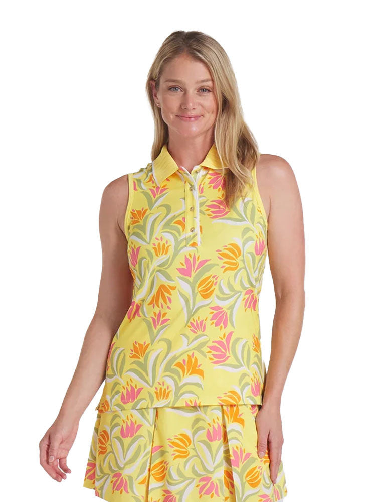 Puma Womens x Dani Dazey Sleeveless Polo - Sunny Yellow