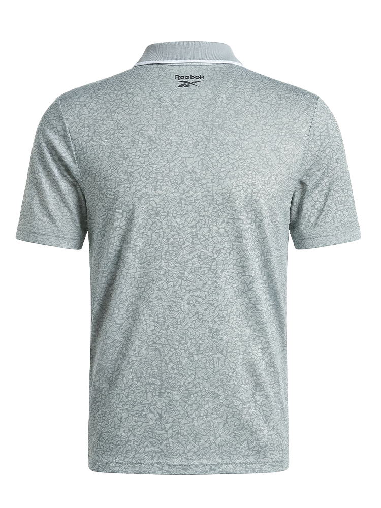 Reebok Crackle Print Polo Shirt - Grey 3