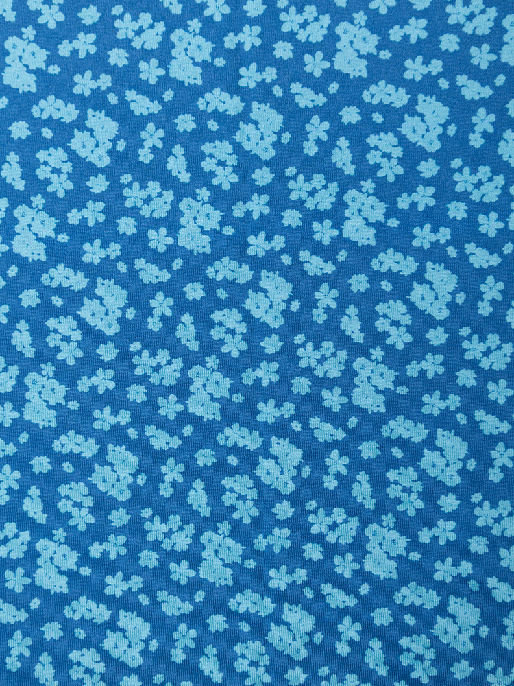 Reebok Floral Print Polo Shirt - Athletic Blue