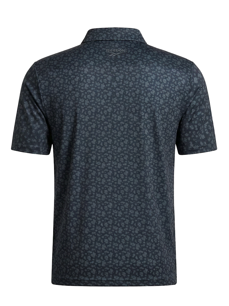 Reebok Floral Print Polo Shirt - Black