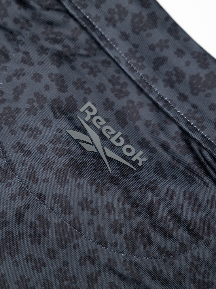 Reebok Floral Print Polo Shirt - Black