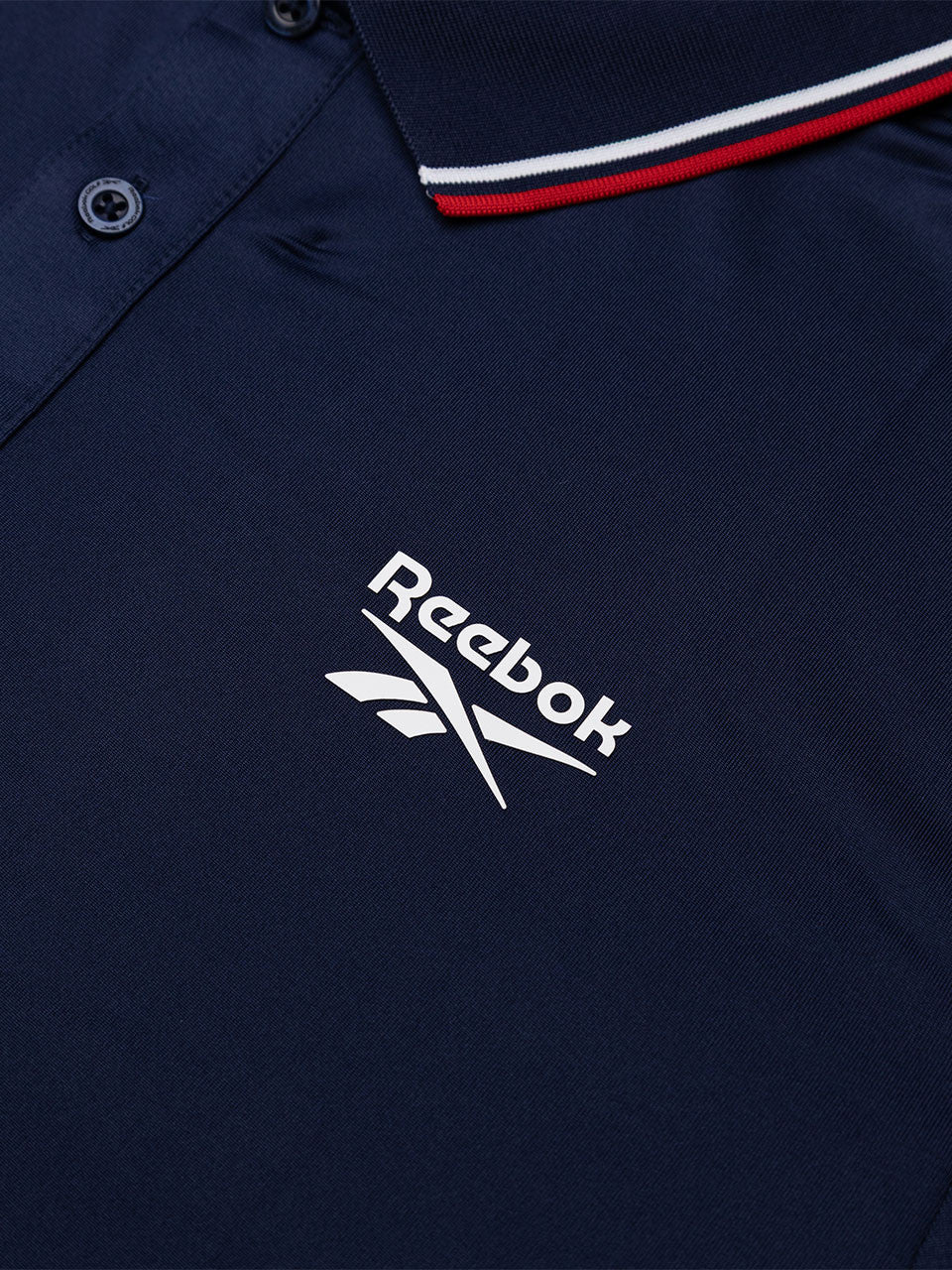 Reebok Solid Performance Polo Shirt - Vector Navy/Chalk/Vector Red