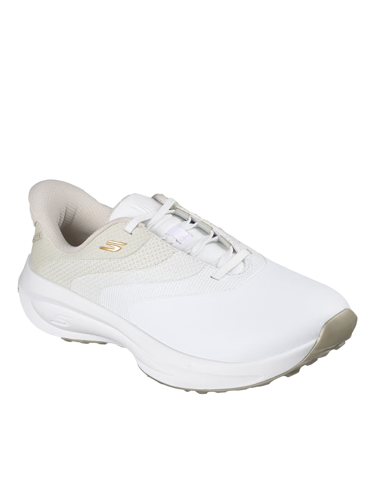 Skechers Womens GO GOLF Flow Slip 'Ins Golf Shoes - White/Natural