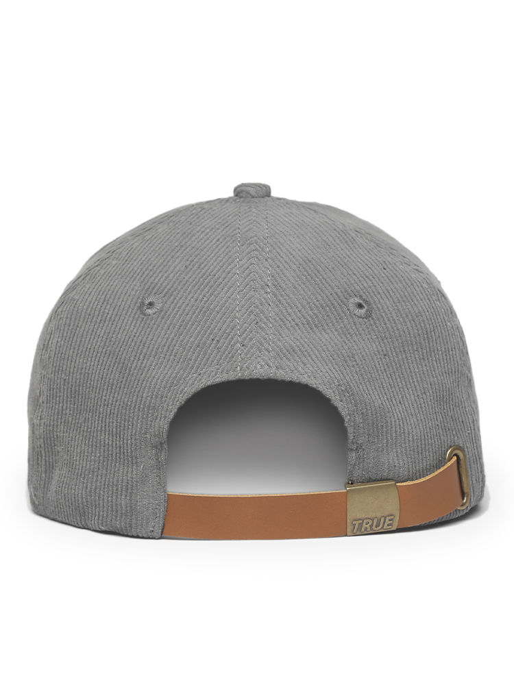 TRUE Linkswear Dead Golfer Corduroy 5 Panel Strapback Cap - Charcoal