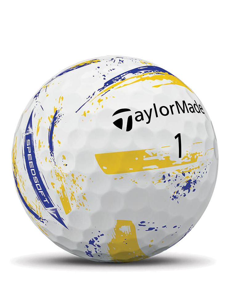 TaylorMade Speedsoft Ink Golf Balls - Yellow/Blue