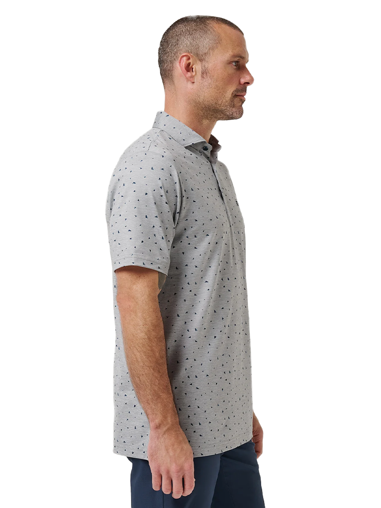 TravisMathew Coffee House Polo - Heather Medium Grey