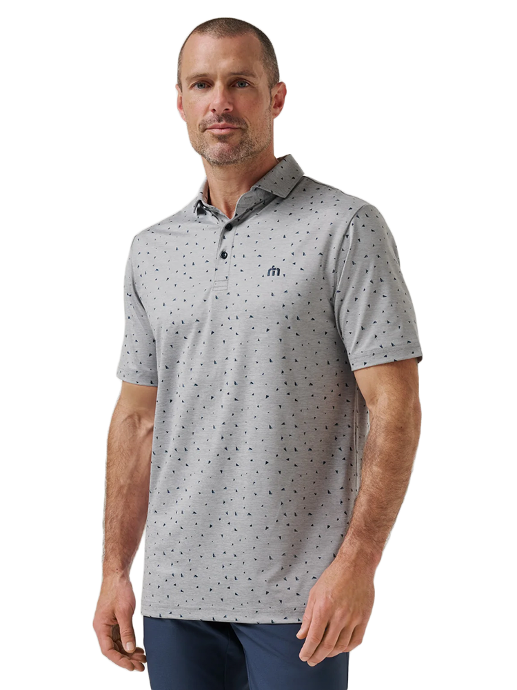 TravisMathew Coffee House Polo - Heather Medium Grey
