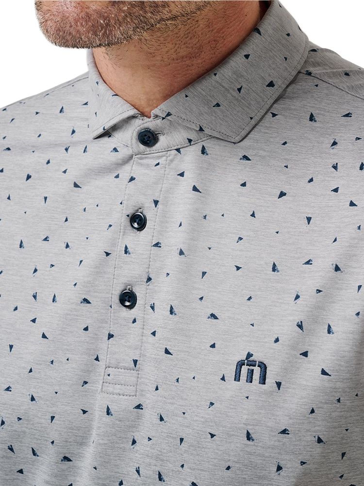 TravisMathew Coffee House Polo - Heather Medium Grey