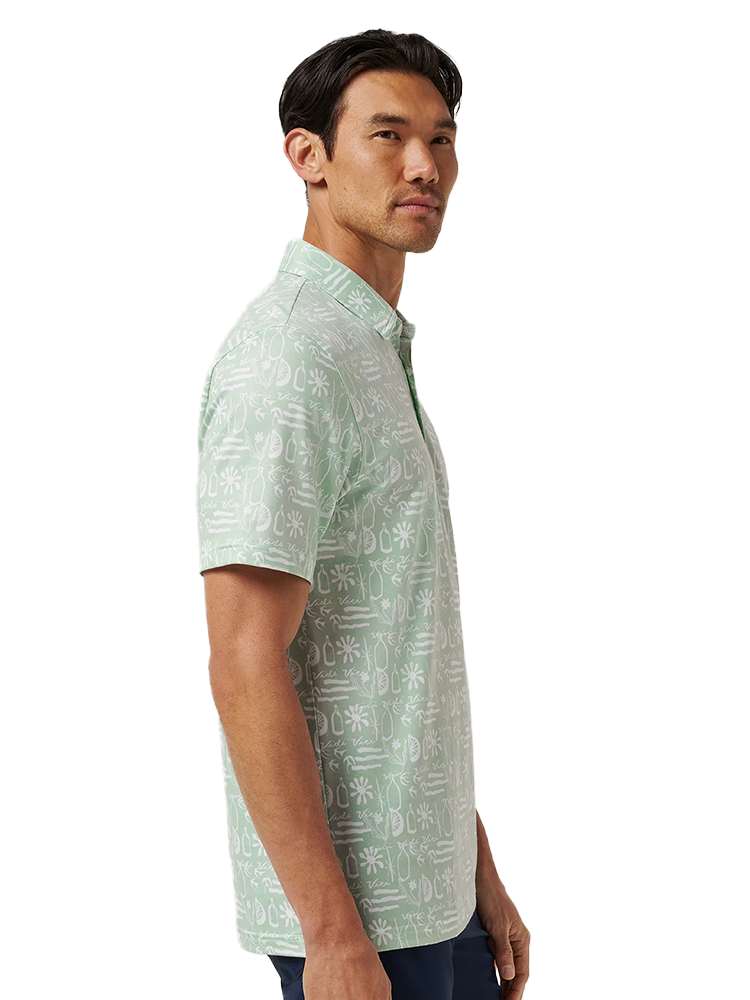TravisMathew Featherweight Cabana Polo - Aqua Foam