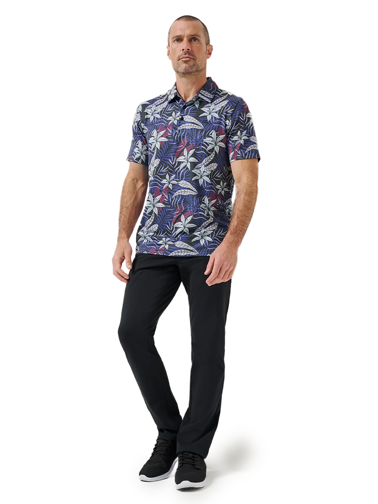 TravisMathew Featherweight Open Bay Polo - Black