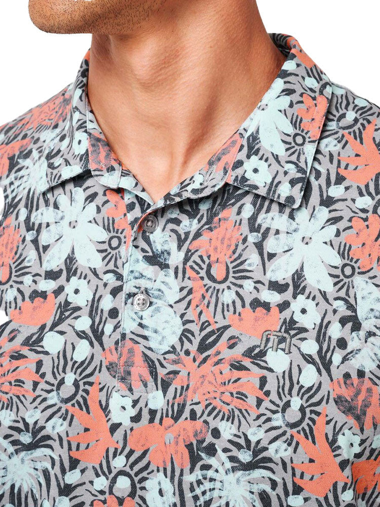 TravisMathew Featherweight Sands Polo - Heather Medium Grey