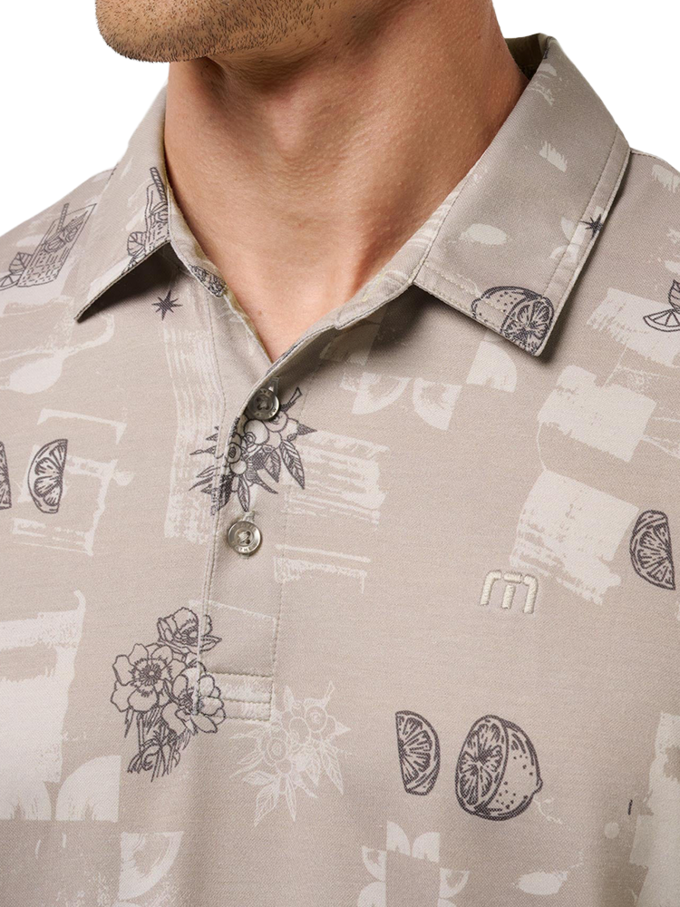 TravisMathew Featherweight Spritz Polo - Island Fossil