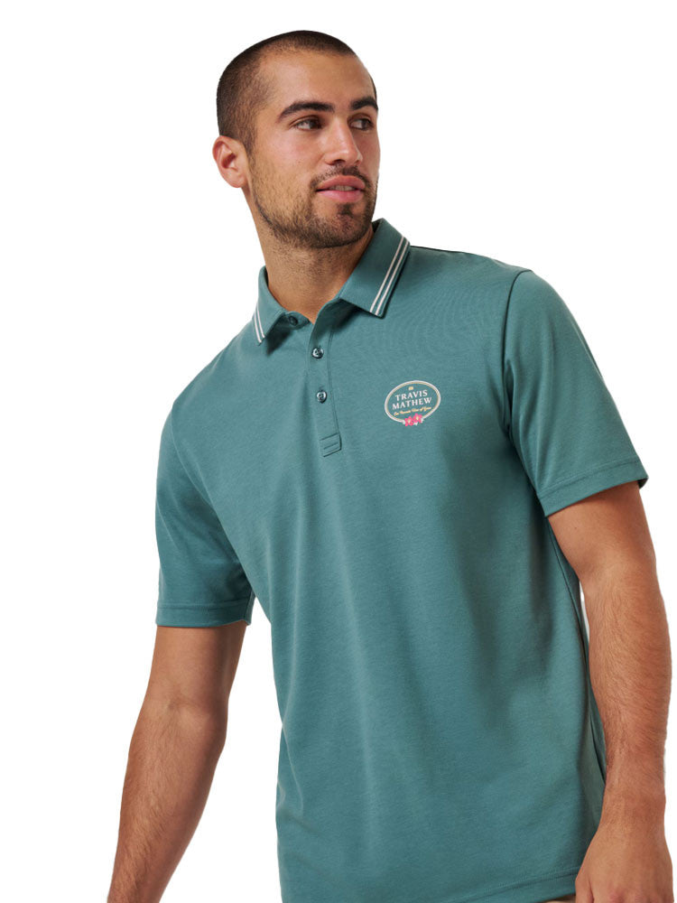 TravisMathew Patron Parade Polo - Silver Pine
