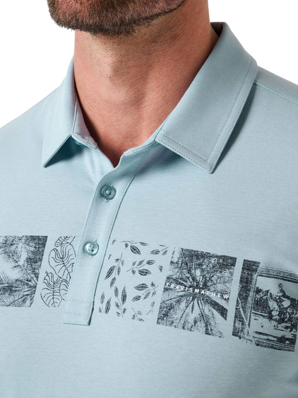 TravisMathew Performance Jersey Cruise Polo - Forget Me Not