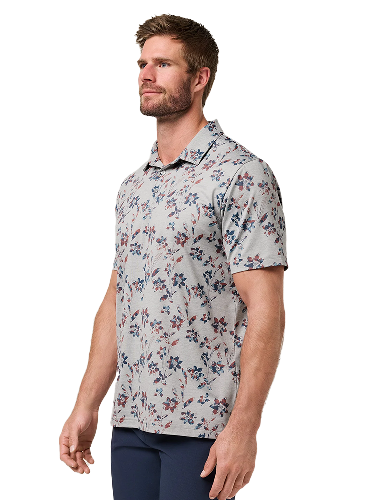 TravisMathew Unlimited Access Polo - Heather Light Grey