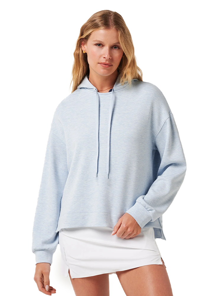 TravisMathew Women's Skyloft Soft Hoodie - Heather Kentucky Blue