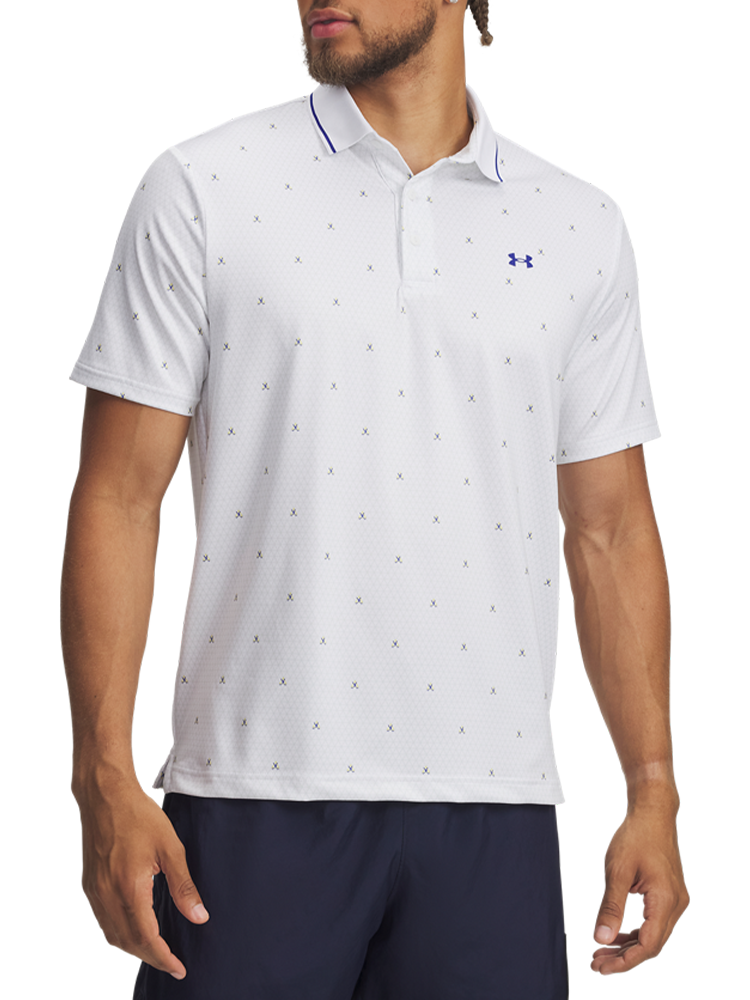 Under Armour Drive Hazard Polo - White/Halo Grey/Royal