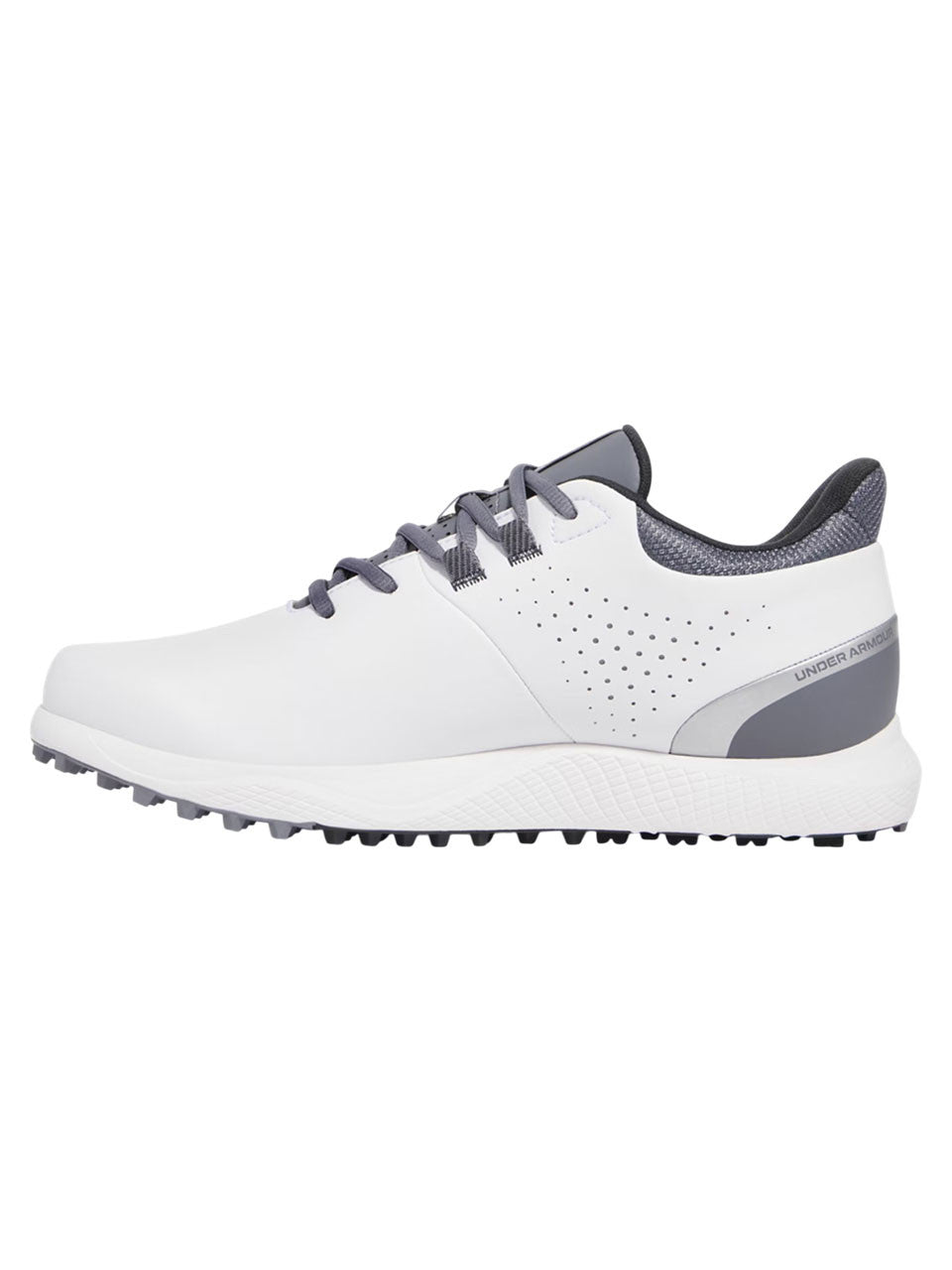 Under Armour Drive Medal SL Golf Shoes - White/Titan Grey/Metallic Silver