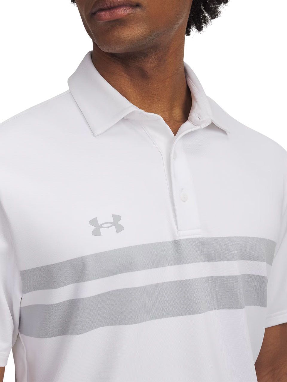 Under Armour Drive Team Dual Stripe Polo - White