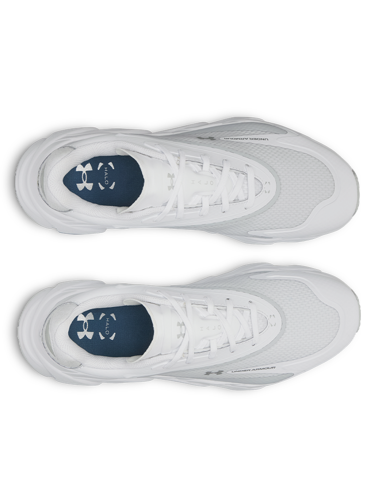 Under Armour Halo Hybrid SL Golf Shoes - White/Metallic Silver