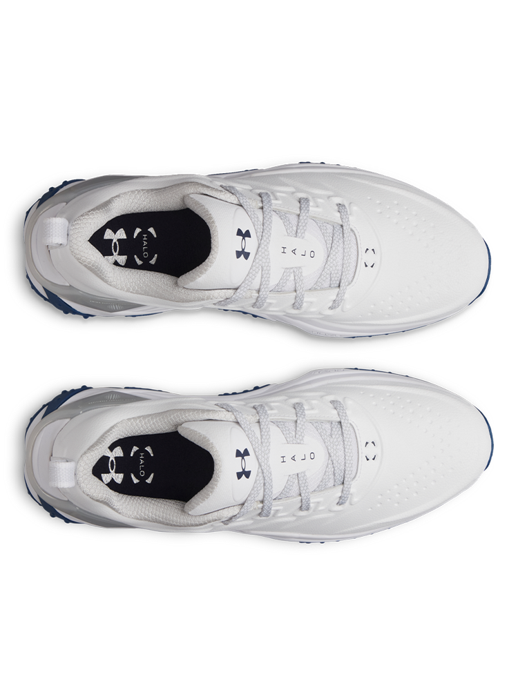 Under Armour Halo Tour SL Golf Shoes - White/Metallic Silver