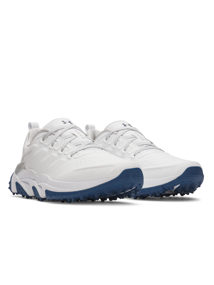 Under Armour Halo Tour SL Golf Shoes - White/Metallic Silver