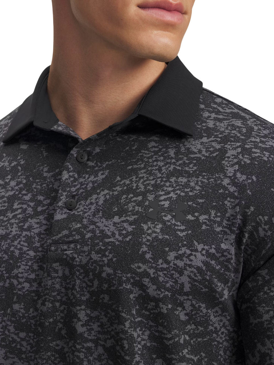 Under Armour Playoff 3.0 Printed Polo - Blk/Castlerock