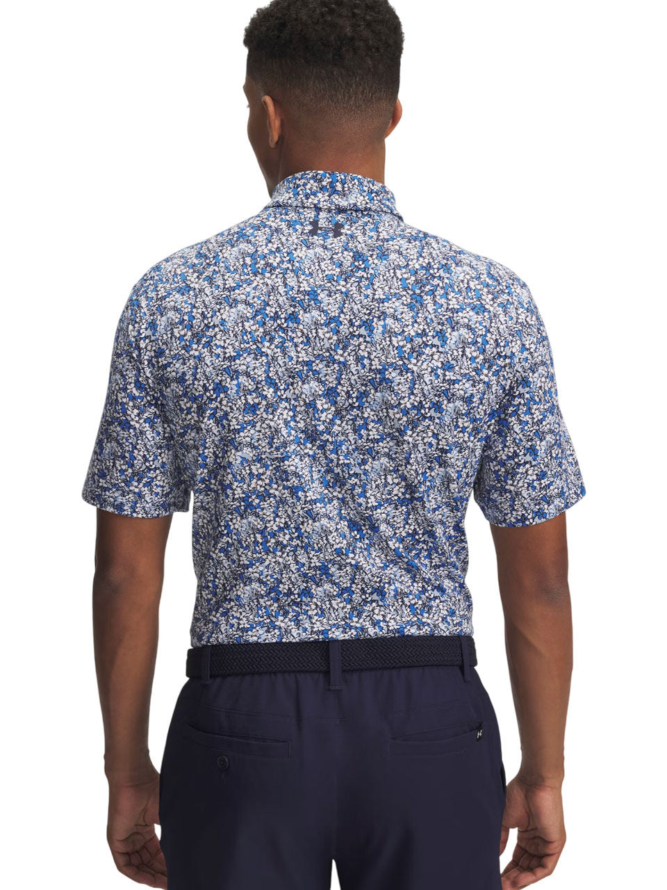 Under Armour Playoff 3.0 Printed Polo - Blue Atlantis/White/Midnight Navy