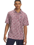 Under Armour Playoff 3.0 Printed Polo - Tourmaline Pink/Dark Maroon/Navy