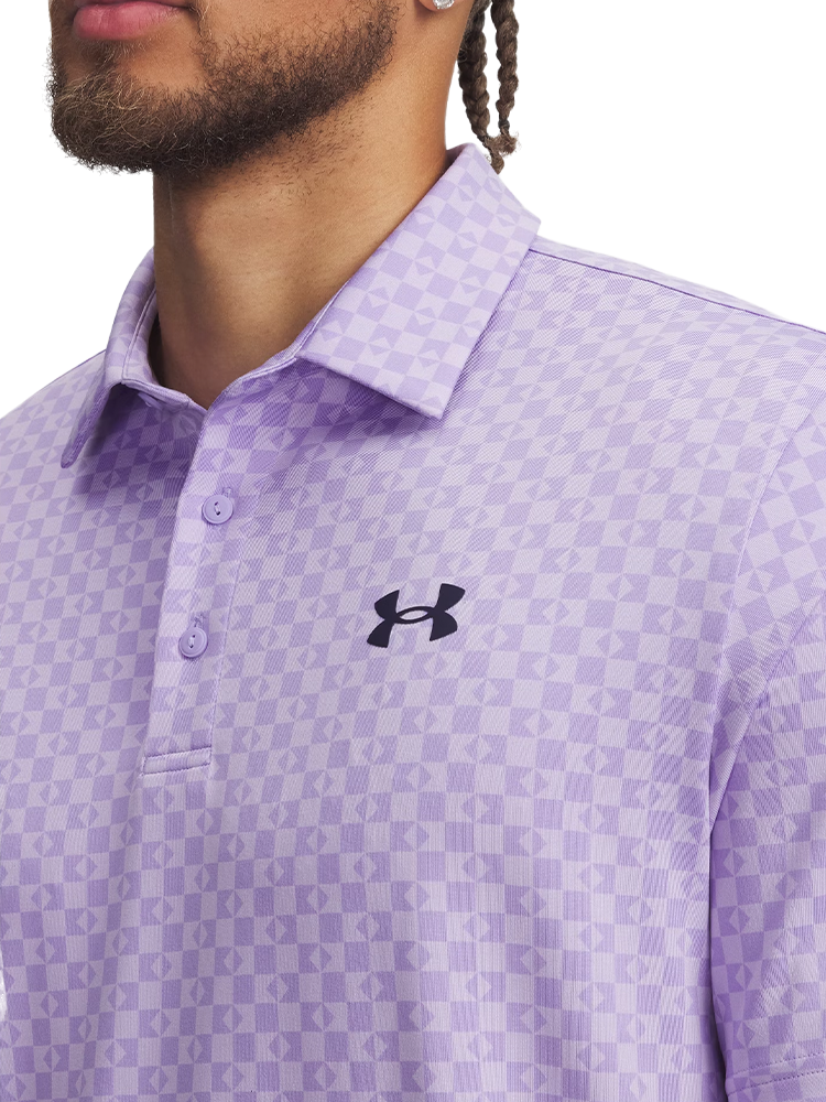 Under Armour Playoff 3.0 Printed Polo - Transparent/White/Midnight Navy
