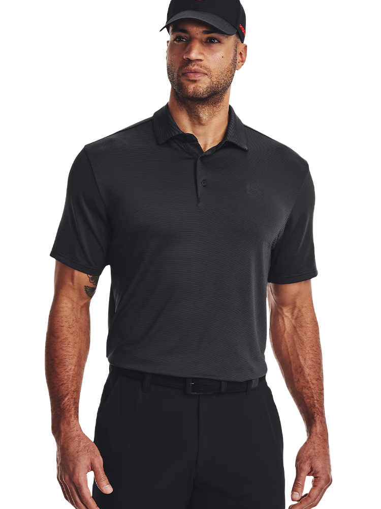Under Armour Playoff 3.0 Stripe Polo - Black/Pitch Grey
