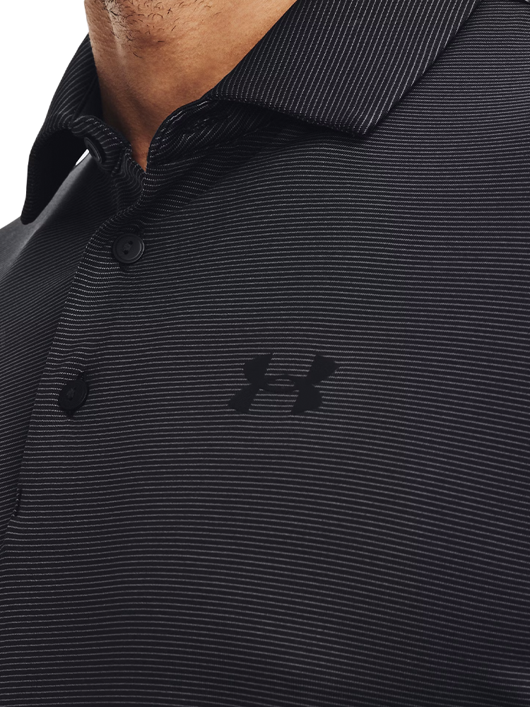 Under Armour Playoff 3.0 Stripe Polo - Black/Pitch Grey