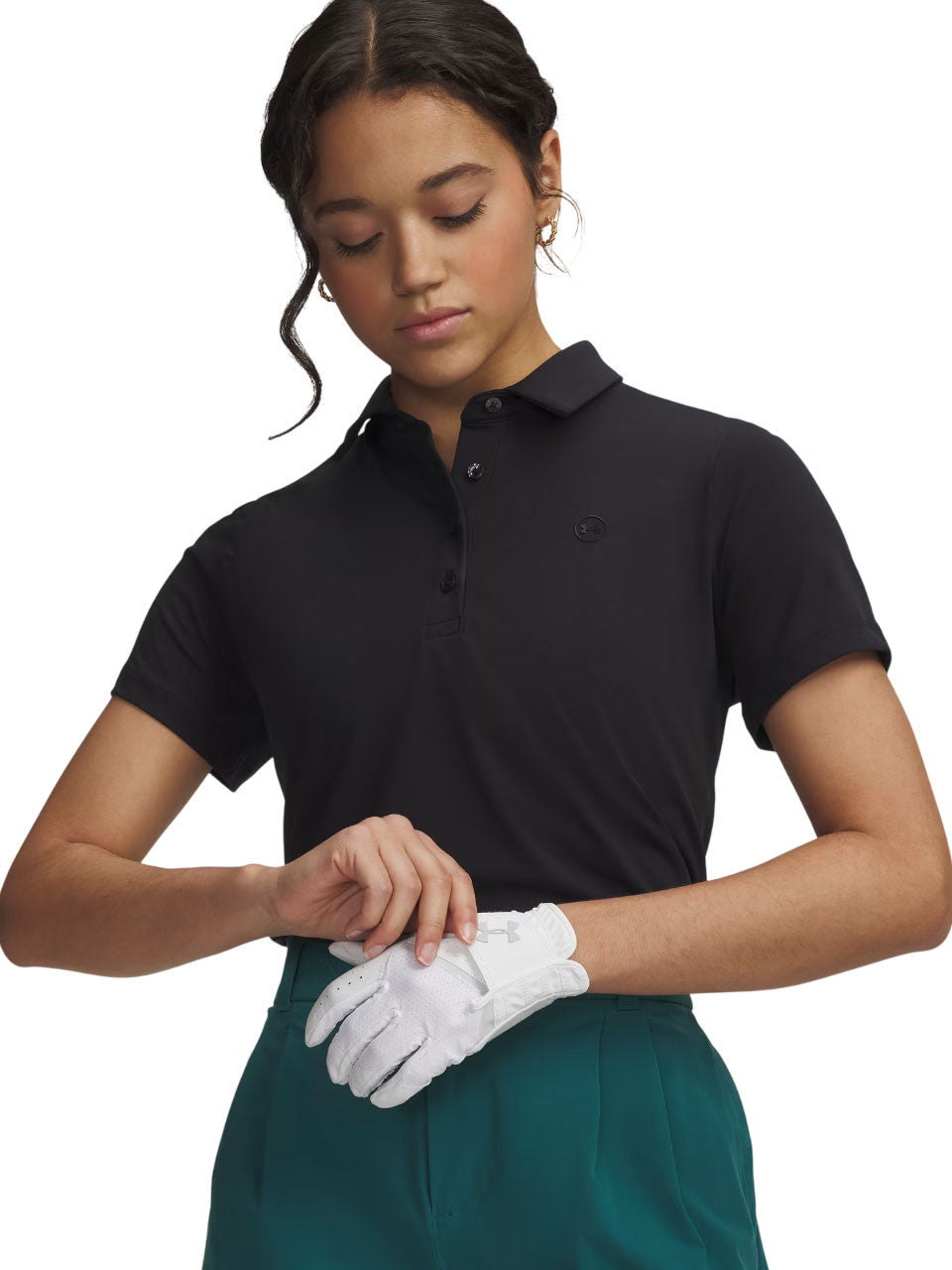 Under Armour Women's ArmourDry Short Sleeve Polo - Black