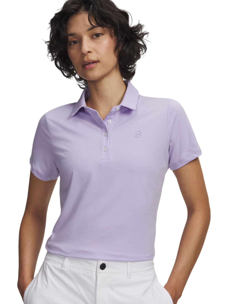 Under Armour Women's ArmourDry Short Sleeve Polo - Purple Crest