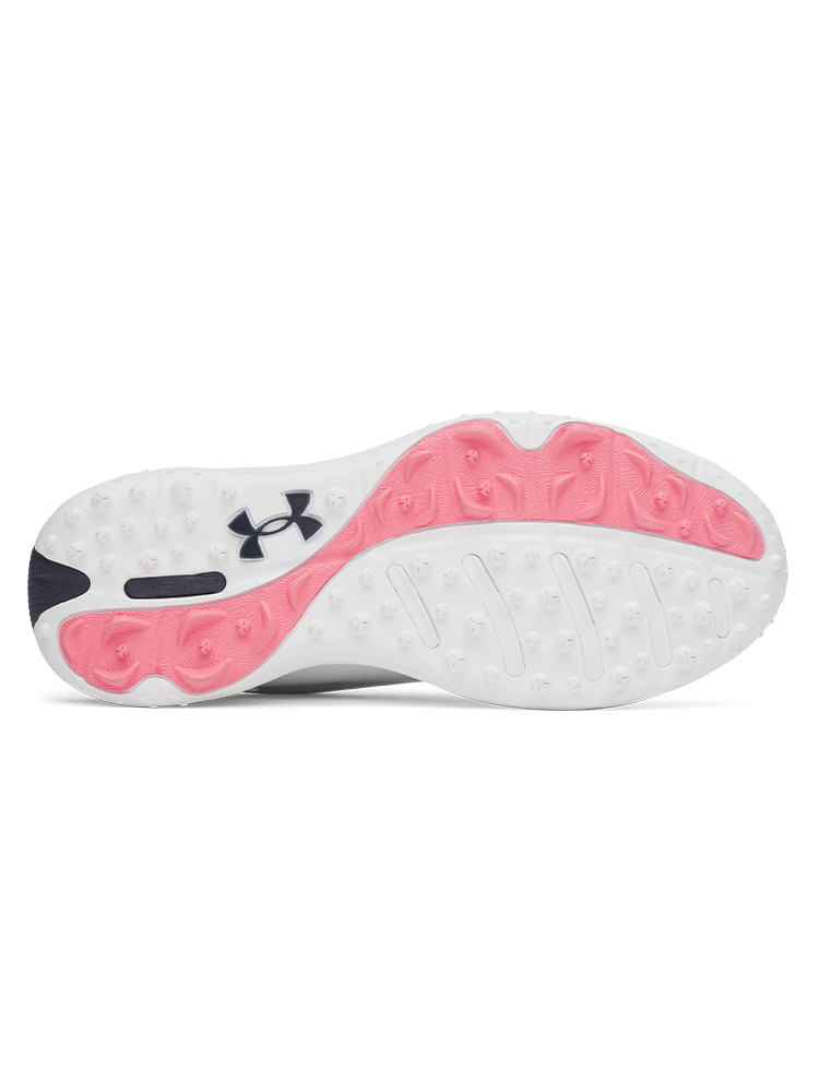 Under Armour Women's Drive Fade 2 SL Golf Shoes - White/Metallic Silver
