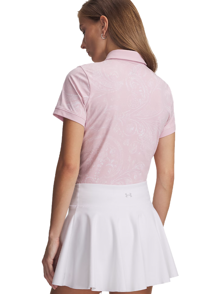 Under Armour Women's Drive Printed Polo - Prime Pink/White