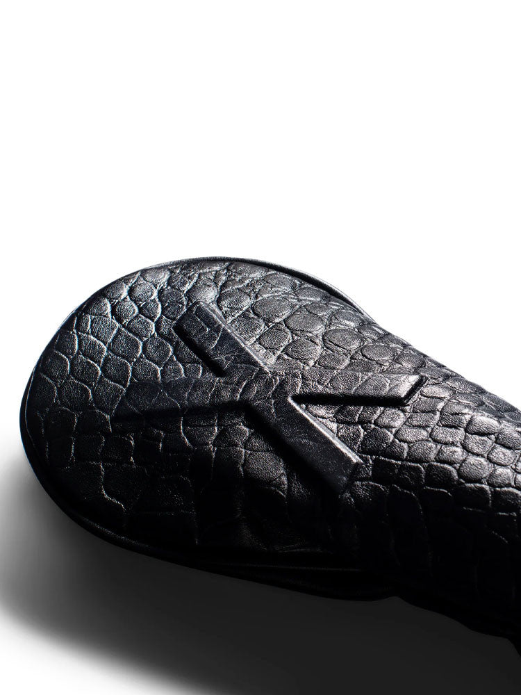 Vessel Lux Embosse Headcover - Croc Black