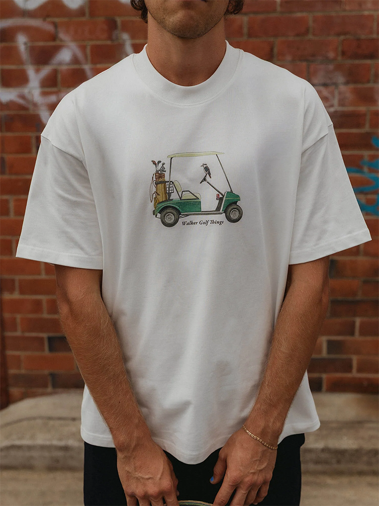 Walker Golf Things Cart T-Shirt - White