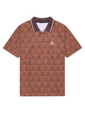 Walker Golf Things Knockout V Polo - Maple