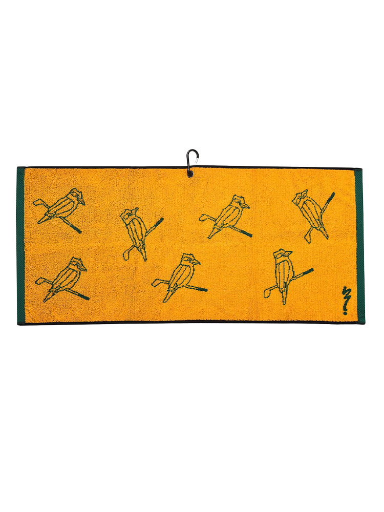 Walker Golf Things Kooka Icon Towel - Forest/Yellow