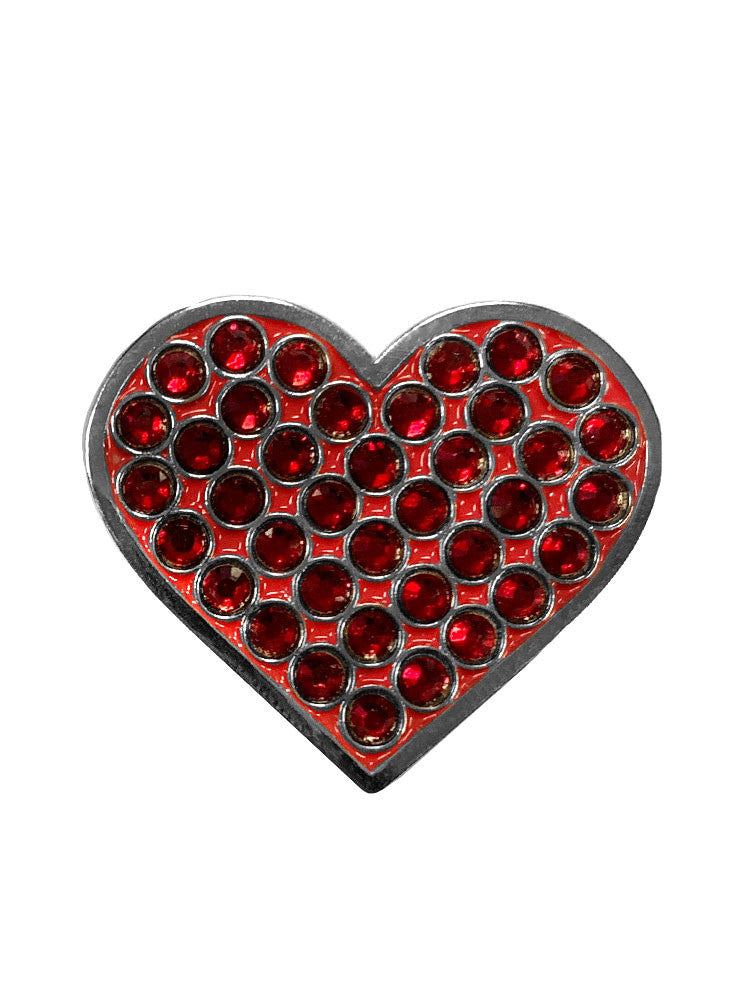 Ahead Ball Marker - Crystal Red Heart