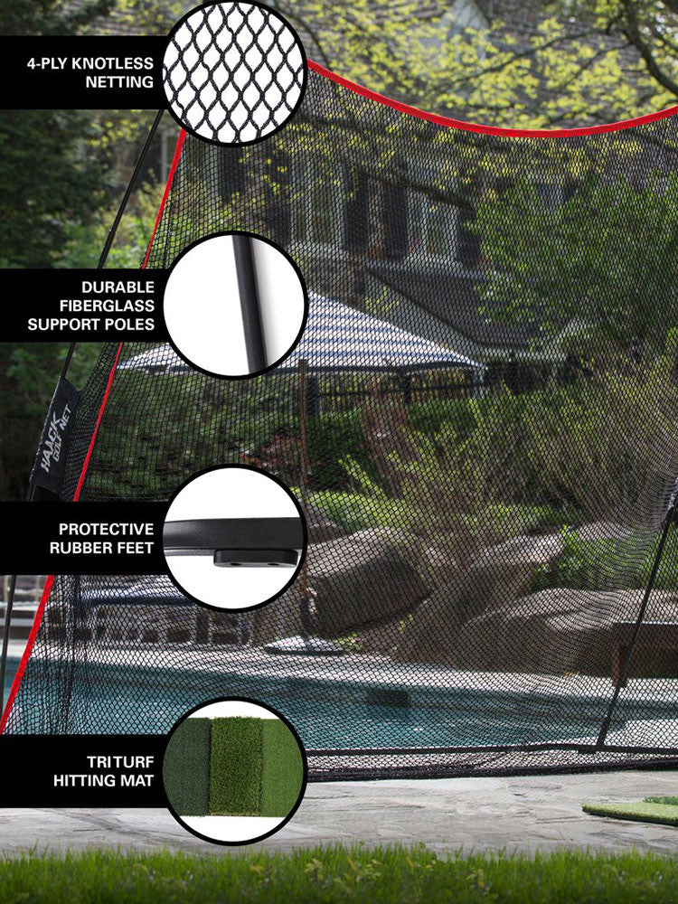 Rukket Haack Golf Net with Hitting Mat
