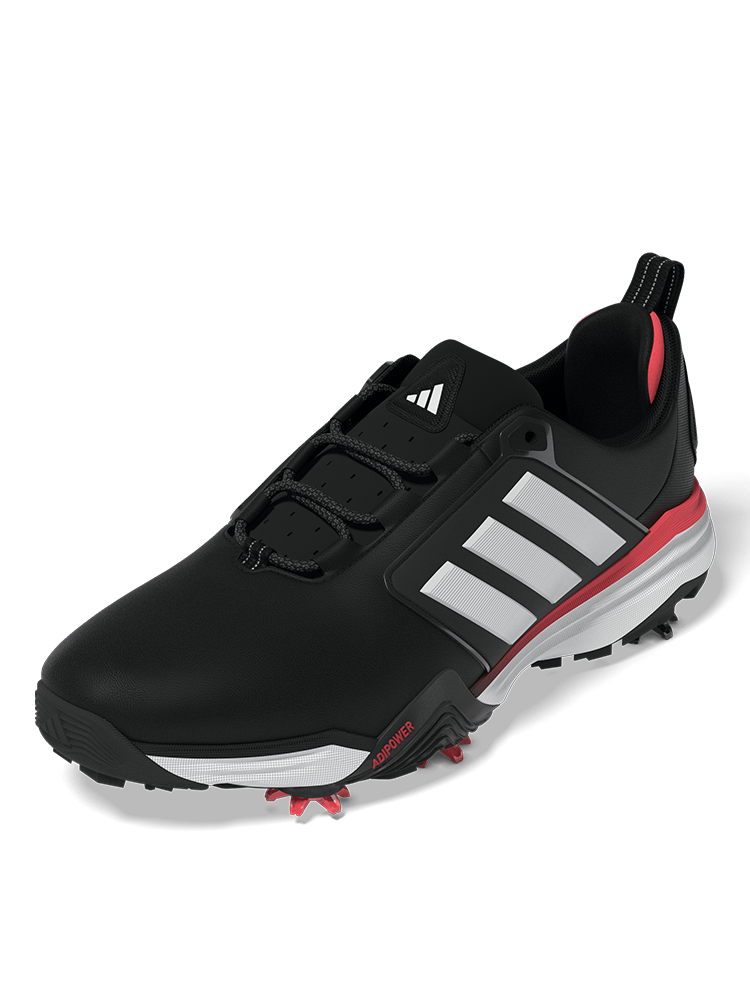 adidas Adipower 26 Wide Golf Shoes - Core Black/Ftwr White/Lucid Red