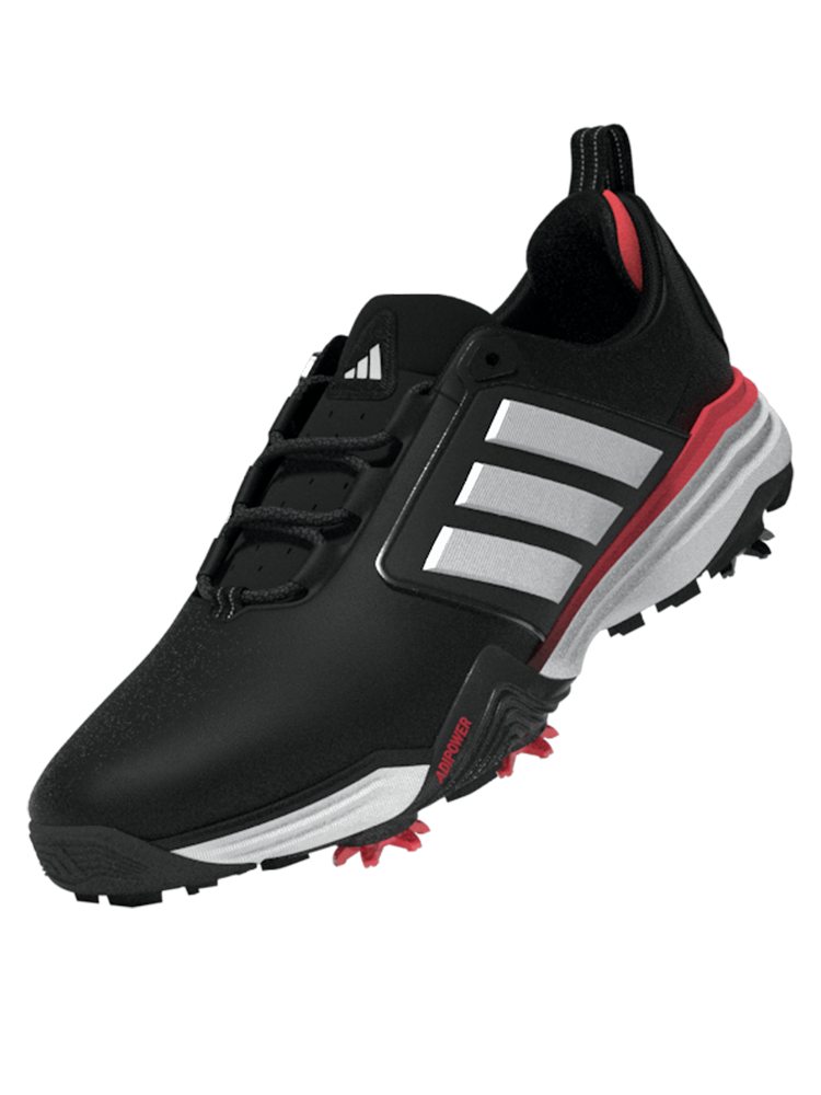 adidas Adipower 26 Wide Golf Shoes - Core Black/Ftwr White/Lucid Red